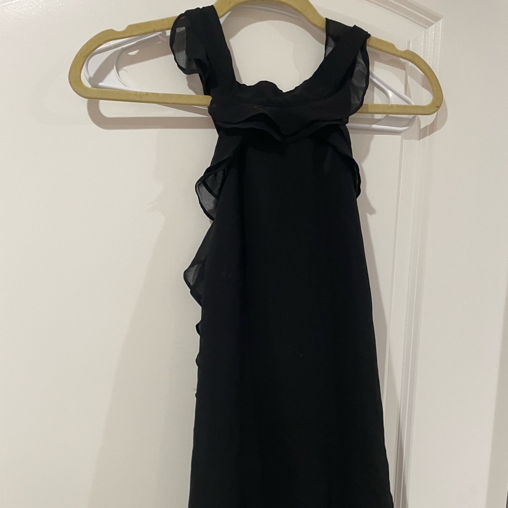Black Ruffle Halter Women's blouse